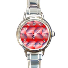 Patriotic  Round Italian Charm Watch by Nexatart