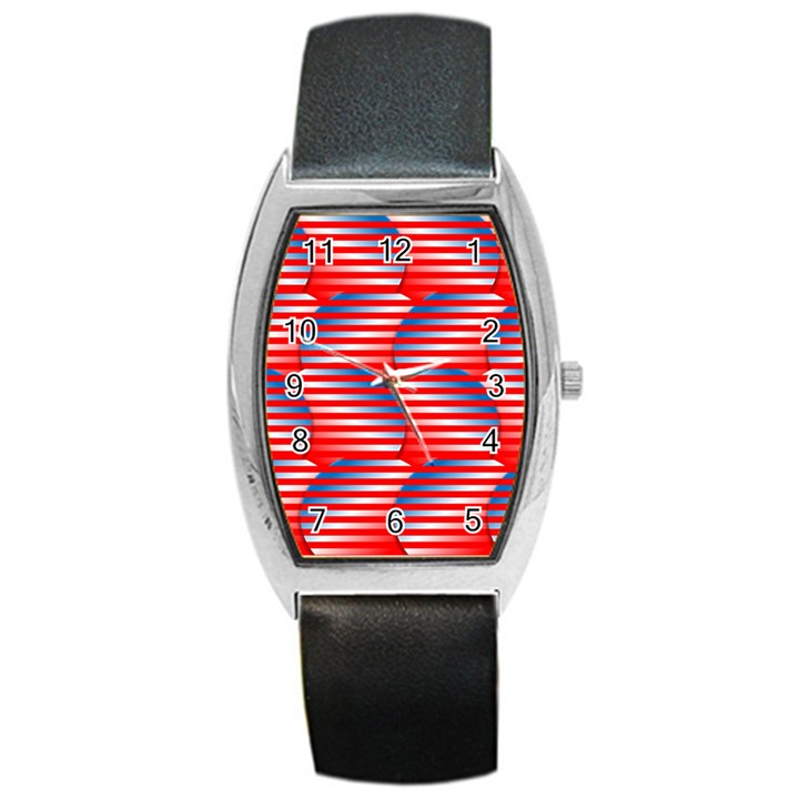 Patriotic  Barrel Style Metal Watch