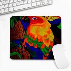 Parakeet Colorful Bird Animal Large Mousepads by Nexatart