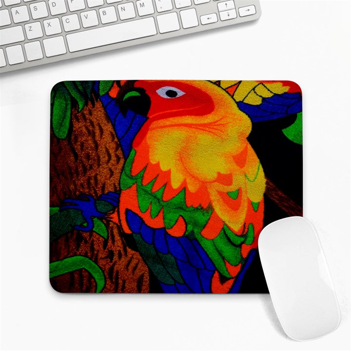 Parakeet Colorful Bird Animal Large Mousepads