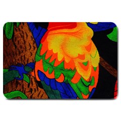 Parakeet Colorful Bird Animal Large Doormat  by Nexatart