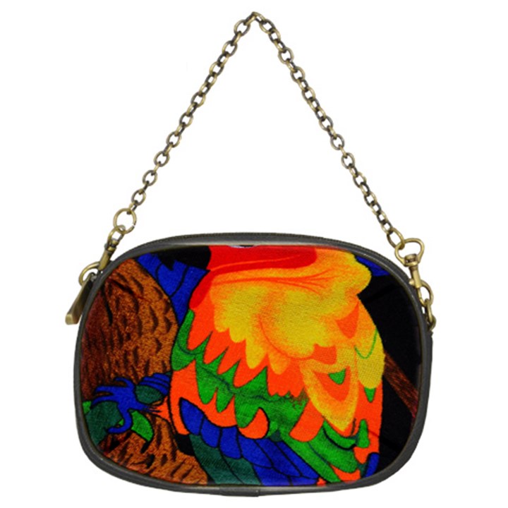 Parakeet Colorful Bird Animal Chain Purses (Two Sides) 