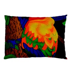 Parakeet Colorful Bird Animal Pillow Case by Nexatart