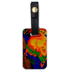 Parakeet Colorful Bird Animal Luggage Tags (one Side)  by Nexatart