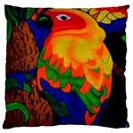 Parakeet Colorful Bird Animal Large Cushion Case (One Side) Front