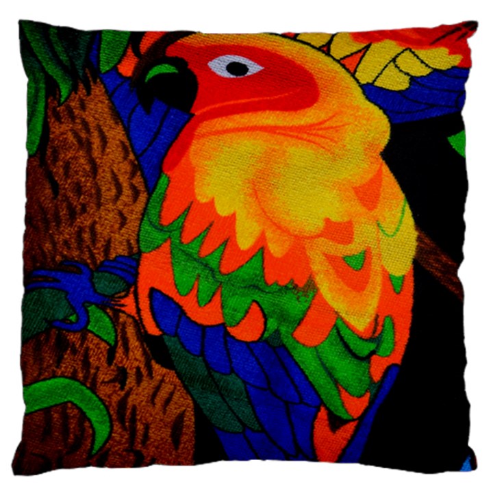 Parakeet Colorful Bird Animal Large Cushion Case (One Side)