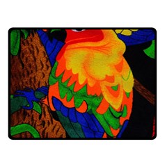 Parakeet Colorful Bird Animal Double Sided Fleece Blanket (small)  by Nexatart