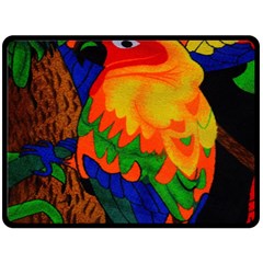 Parakeet Colorful Bird Animal Double Sided Fleece Blanket (large)  by Nexatart