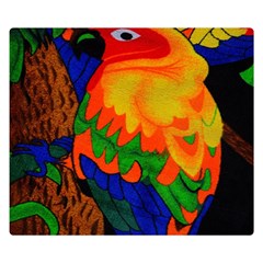 Parakeet Colorful Bird Animal Double Sided Flano Blanket (small)  by Nexatart