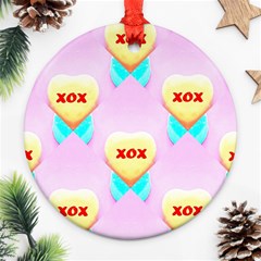 Pastel Heart Ornament (round) by Nexatart