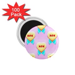 Pastel Heart 1 75  Magnets (100 Pack)  by Nexatart