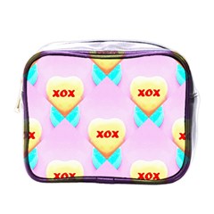 Pastel Heart Mini Toiletries Bags by Nexatart