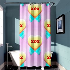 Pastel Heart Shower Curtain 36  X 72  (stall)  by Nexatart