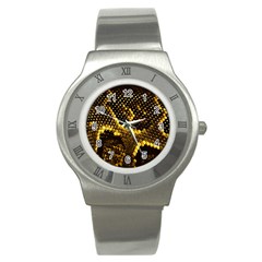 Pattern Skins Snakes Stainless Steel Watch by Nexatart