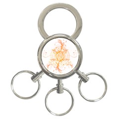 Orange Swirls 3-ring Key Chains by SheGetsCreative