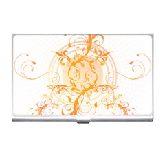 Orange Swirls Business Card Holders by SheGetsCreative