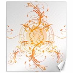 Orange Swirls Canvas 20  X 24   by SheGetsCreative