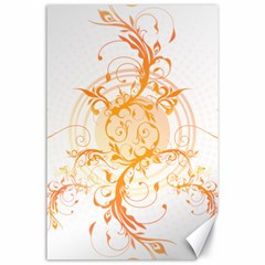 Orange Swirls Canvas 24  X 36  by SheGetsCreative