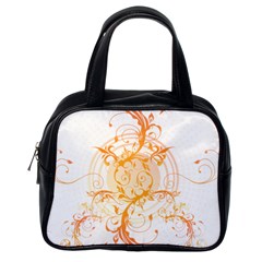 Orange Swirls Classic Handbags (one Side) by SheGetsCreative