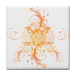 Orange Swirls Face Towel by SheGetsCreative