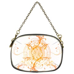 Orange Swirls Chain Purses (two Sides) 