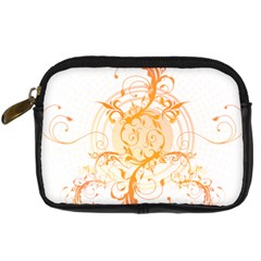 Orange Swirls Digital Camera Cases by SheGetsCreative