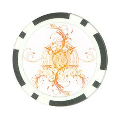 Orange Swirls Poker Chip Card Guard (10 Pack) by SheGetsCreative