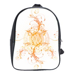 Orange Swirls School Bags(large)  by SheGetsCreative