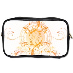 Orange Swirls Toiletries Bags 2-side by SheGetsCreative