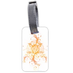 Orange Swirls Luggage Tags (one Side) 