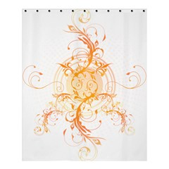 Orange Swirls Shower Curtain 60  X 72  (medium)  by SheGetsCreative