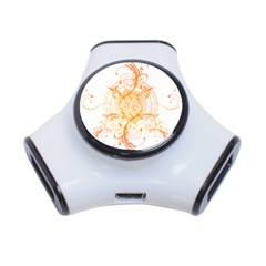 Orange Swirls 3-port Usb Hub by SheGetsCreative