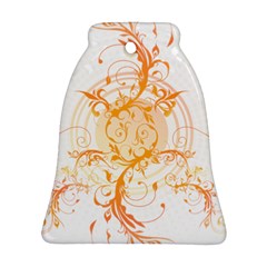 Orange Swirls Ornament (bell) by SheGetsCreative