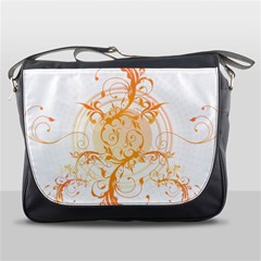 Orange Swirls Messenger Bags by SheGetsCreative