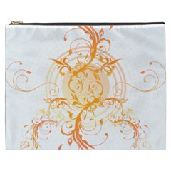 Orange Swirls Cosmetic Bag (xxxl)  by SheGetsCreative