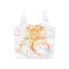 Orange Swirls Full Print Recycle Bags (s) 