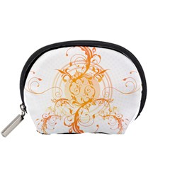 Orange Swirls Accessory Pouches (small)  by SheGetsCreative