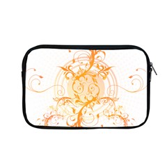 Orange Swirls Apple Macbook Pro 13  Zipper Case by SheGetsCreative