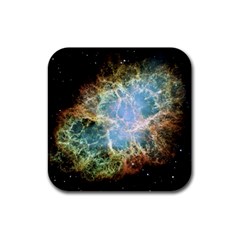 Crab Nebula Rubber Square Coaster (4 Pack) 