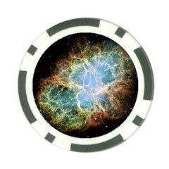 Crab Nebula Poker Chip Card Guard by SheGetsCreative