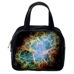 Crab Nebula Classic Handbags (one Side) by SheGetsCreative