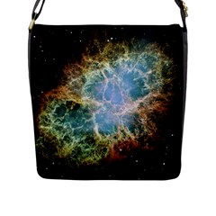 Crab Nebula Flap Messenger Bag (l)  by SheGetsCreative