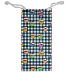 Cupcakes plaid pattern Jewelry Bag Back