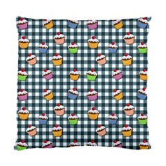 Cupcakes Plaid Pattern Standard Cushion Case (two Sides) by Valentinaart