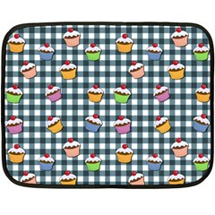 Cupcakes Plaid Pattern Fleece Blanket (mini) by Valentinaart