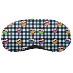 Cupcakes Plaid Pattern Sleeping Masks by Valentinaart