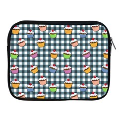 Cupcakes Plaid Pattern Apple Ipad 2/3/4 Zipper Cases by Valentinaart