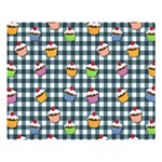 Cupcakes plaid pattern Double Sided Flano Blanket (Large)  80 x60  Blanket Front