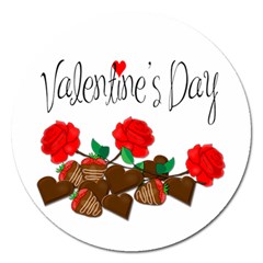 Valentine s Day Gift Magnet 5  (round) by Valentinaart