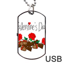 Valentine s Day Gift Dog Tag Usb Flash (one Side) by Valentinaart